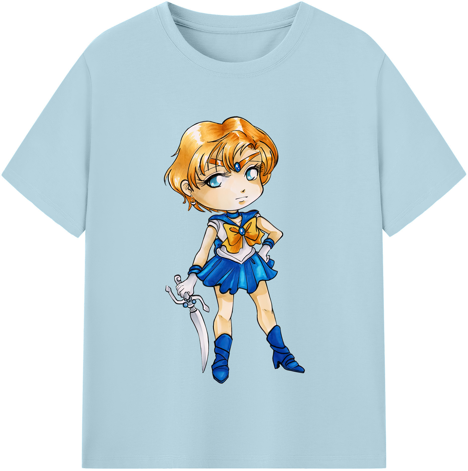 （画像用） 美少女戦士セーラームーン 天王はるか Sailor Moon Tenoh Haruka 綿100％半袖Tシャツ（フロントプリント）